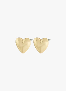 Pilgrim Sophia Puffy Heart Gold Stud