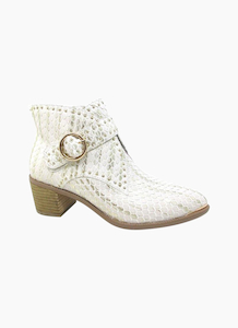 Django & Juliette Hommes Almond Metallic Cut Leather Boots