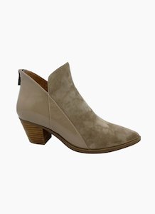 Clothing: Django & Juliette Giovana Light Taupe Suede/Patent Boot