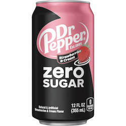 Dr Pepper Strawberries & Cream Zero Can 12floz/355ml