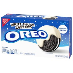 Nabisco Oreo White Fudge Covered 8.5oz/240g