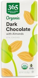 365 Whole Food Market Organic Dark Chocolate with Almonds