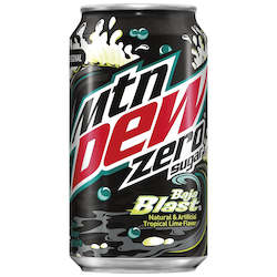 General store operation - mainly grocery: Mountain Dew Baja Blast Zero 12floz/355ml can **LIMIT 3 CANS **