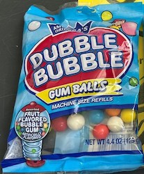 General store operation - mainly grocery: Dubble Bubble Bubble Gum Balls Assorted 4.4oz/125g