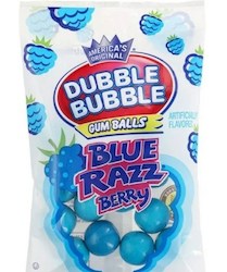 General store operation - mainly grocery: Dubble Bubble Gumballs Blue Razz Berry 3.3oz/93g