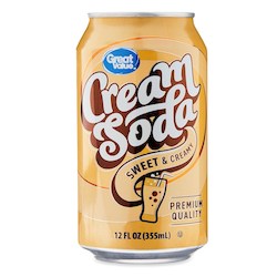 General store operation - mainly grocery: Great Value Cream Soda 12floz/355ml