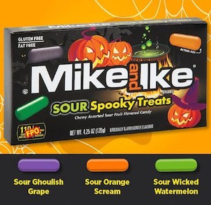 General store operation - mainly grocery: Mike & Ike Sour Spooky Treats TBX