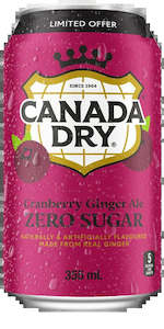 General store operation - mainly grocery: Canada Dry Cranberry Ginger Ale Zero each