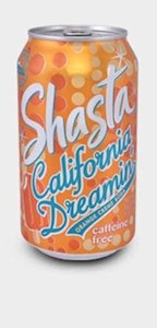 Shasta California Dreamin Orange Creme Soda 12floz/355ml