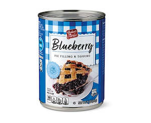 General store operation - mainly grocery: Bakers Corner Blueberry Pie Filling & Topping 21oz/595g