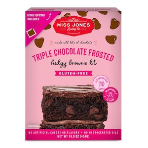 Miss Jones Gluten Free Triple Chocolate Frosted Fudgy Brownie Mix Kit 16oz/454g