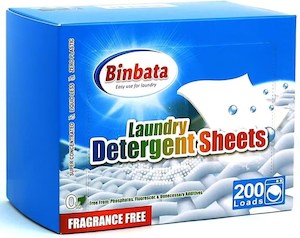 Binbata Laundry Detergent Sheets 200 count