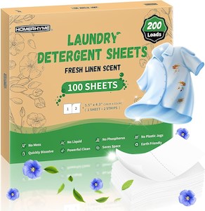 HOMERHYME Laundry Detergent Sheets - Fresh Linen Scent 100 count