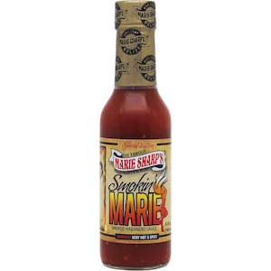 General store operation - mainly grocery: Marie Sharps Smokin Marie Smoked Habanero Sauce 5floz/148ml