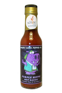 General store operation - mainly grocery: Angry Goat Purple Hippo Hot Sauce 5floz/148ml