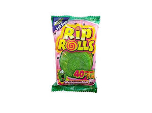 General store operation - mainly grocery: Rip Rolls Watermelon candy 1.4oz/40g