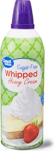 Great Value Whipped Heavy Cream Sugar Free can