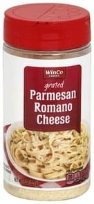 General store operation - mainly grocery: Winco Parmesan Remano Cheese Grated 8oz/227g