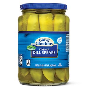 General store operation - mainly grocery: Great Gherkin Kosher Dill Spears 24floz/710ml