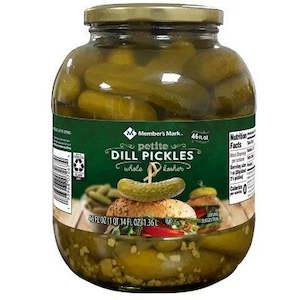 General store operation - mainly grocery: Member's Mark Petite Dill Pickles 46oz