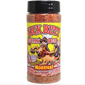 General store operation - mainly grocery: Kick Butt Steak Rub Mequite Montreal 10oz/284g