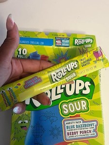 Fruit Roll Ups Sour Blue Razz or Berry Punch