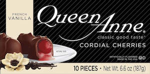 Queen Anne Chocolate Cordial Cherries French Vanilla 10 pieces