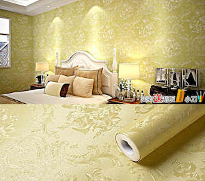 Yellow Flower Pattern  Wallpaper self adheresive 0.45*5 m