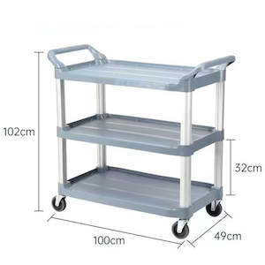 Brand New Compact Mobile Trolley  with cators and brakes Gray