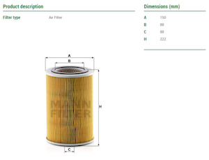 C15124/1 Mann Filter 