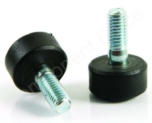 710064, rubber mounting foot Ø20 x 20mm, 1 x 6mm stud