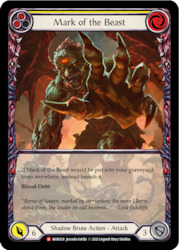 Computer game: Mark of the Beast - Majestic Rainbow Foil Extended Art First Edition