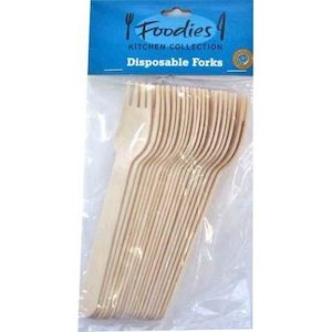 Home Essentials: Cutlery Wooden Fork 20 pce