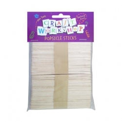 Popsicle Sticks Plain 120pc - 115mm