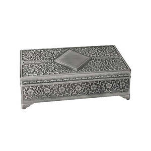 Jewellery Box Diamond 9" Pewter Finish