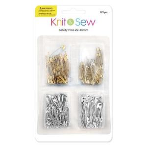 All: Sewing Safety Pins 125pc Mixed