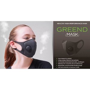 Face Mask Black Polyurethane with Respirator - CLEARANCE PRODUCT