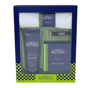 Men's Republic Grooming Kit - 4pc Body Wash with Nail Clipper