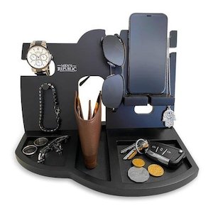 Mens Republic: Men's Republic Docking Station and Night Stand - Black