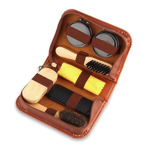 Men's Republic Shoe Shine Kit - 7 Pieces in Zipper Bag