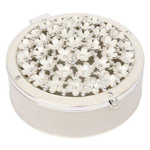 Epoxy Trinket Box Embossed Flowers 12x10.5x4.5cm