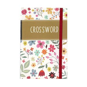 Arts Crafts Stationery: Crossword Pocket Book w/Elastic