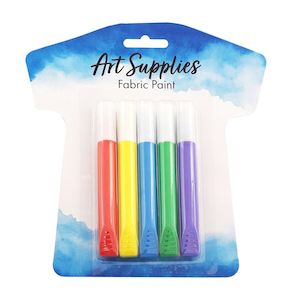 Paint Fabric 5 Colour Tubes 10ml