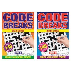 Arts Crafts Stationery: Code Breaks Puzzle Book 160pg A5