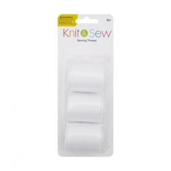 Sewing Thread White 3pc 140cm 12/288