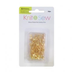 Sewing Knitting: Sewing Brass Safety Pins 50pc