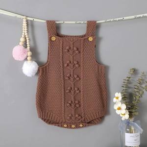 Brown Knitted Romper (unisex)