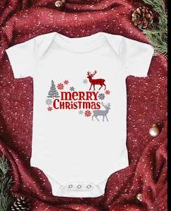 Size 6 12 Months: Merry Christmas Romper