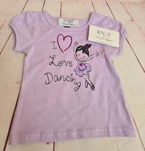 Skirt Size 1 Years: I Love Dancing Tee