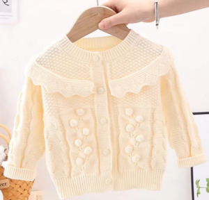 Girls Cardigans: Orchard Cream